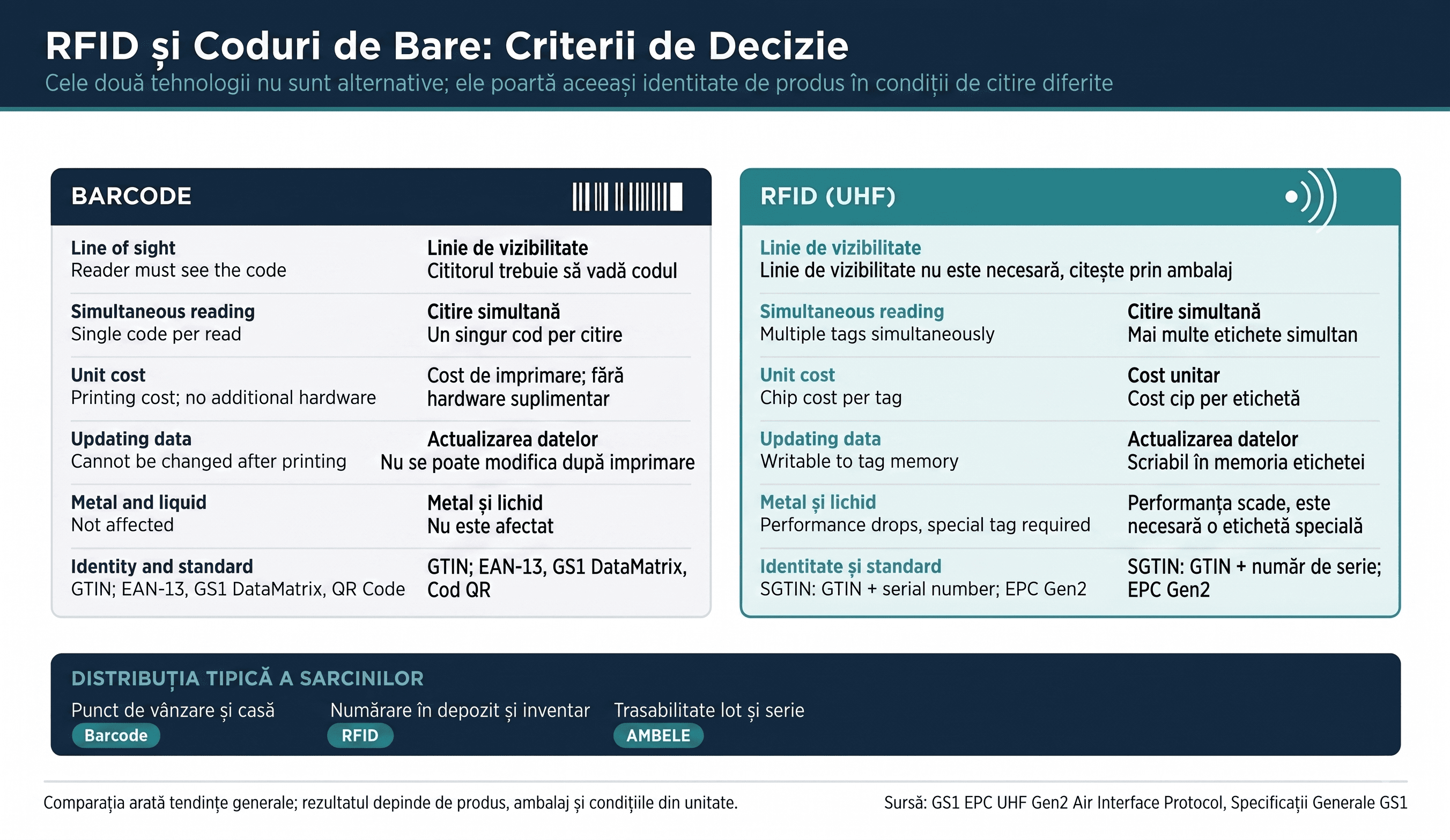 Comparație între RFID și Codul de Bare: Alegerea Tehnologiei Potrivite